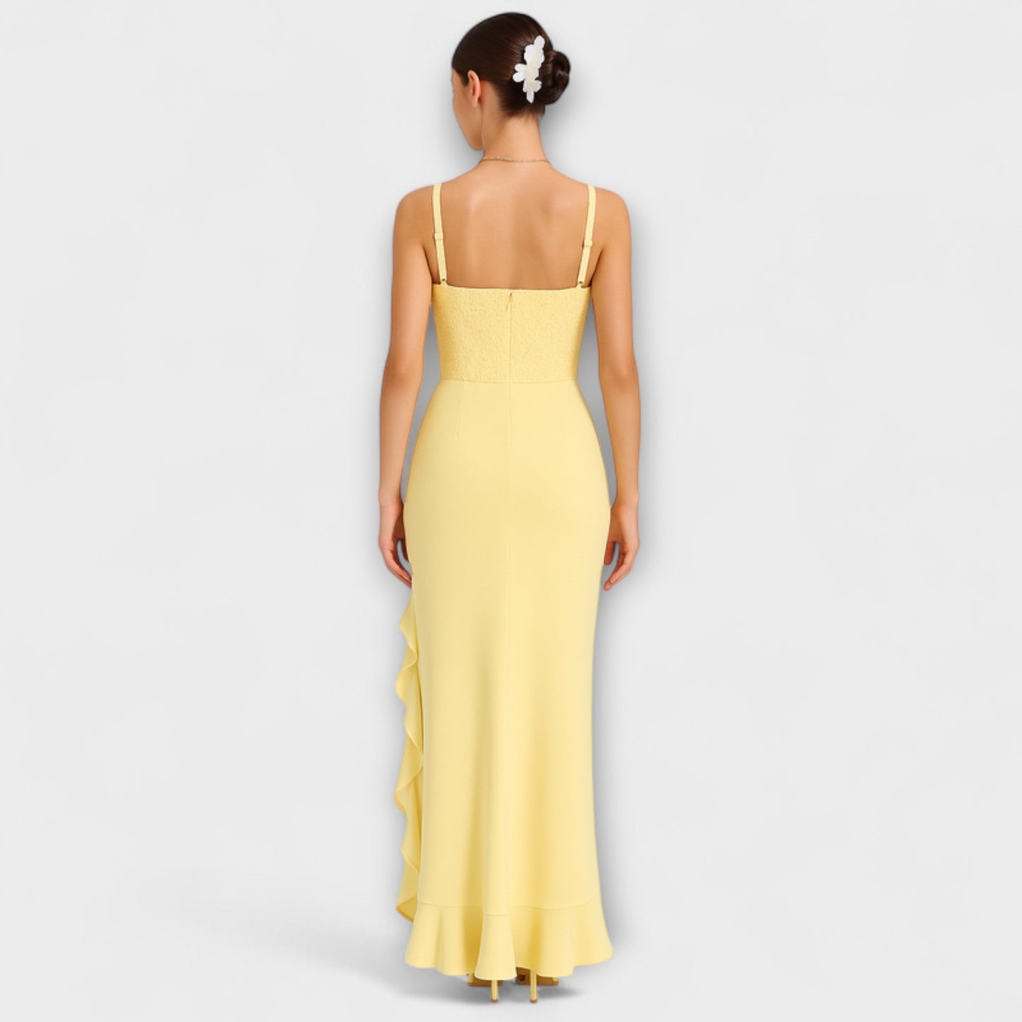 Bella - Rüschensatin-Korsettkleid