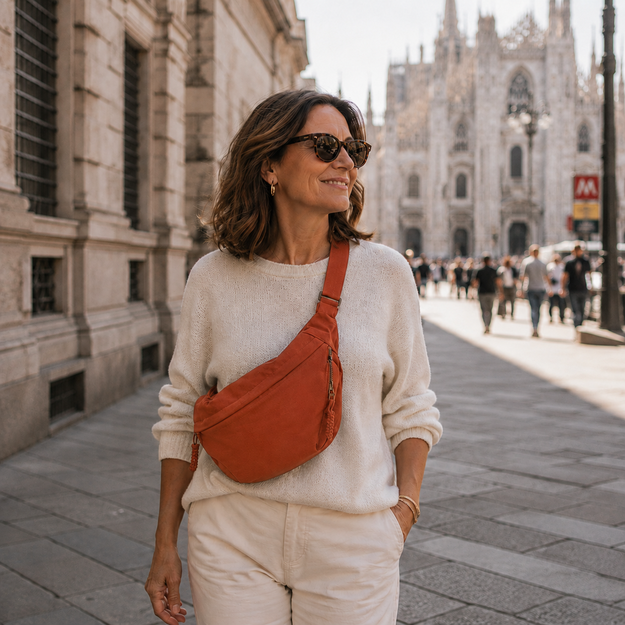Gioia | Orange Schultertasche