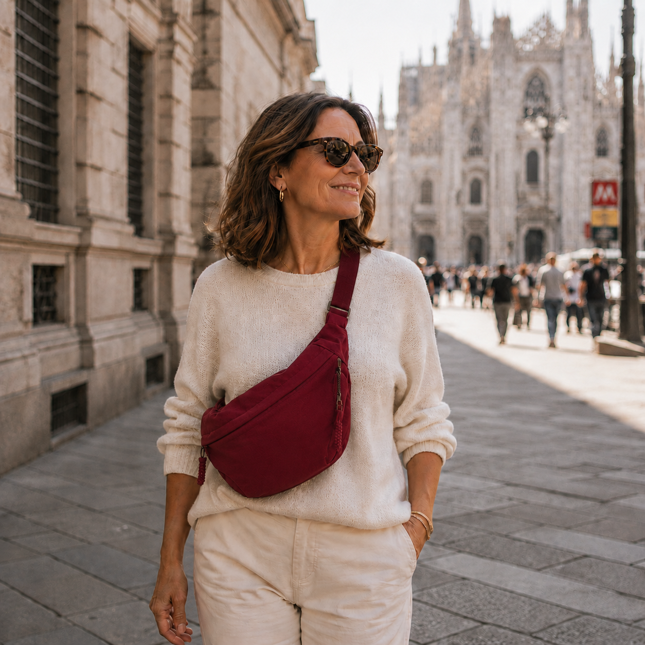 Rosa | Bordeaux Schultertasche