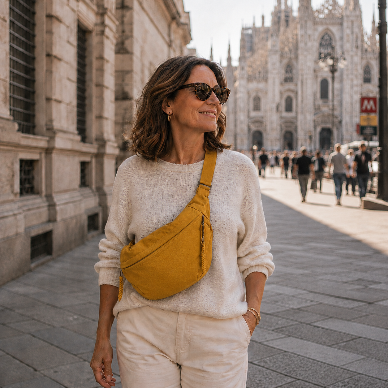 Luce | Schultertasche Ocker
