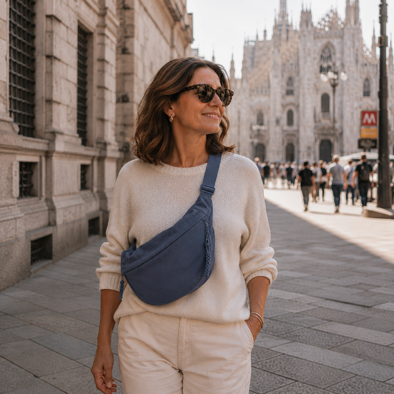 Mara | Blaue Schultertasche