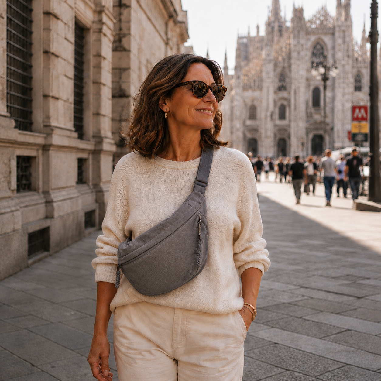 Chiara | Schultertasche Grau