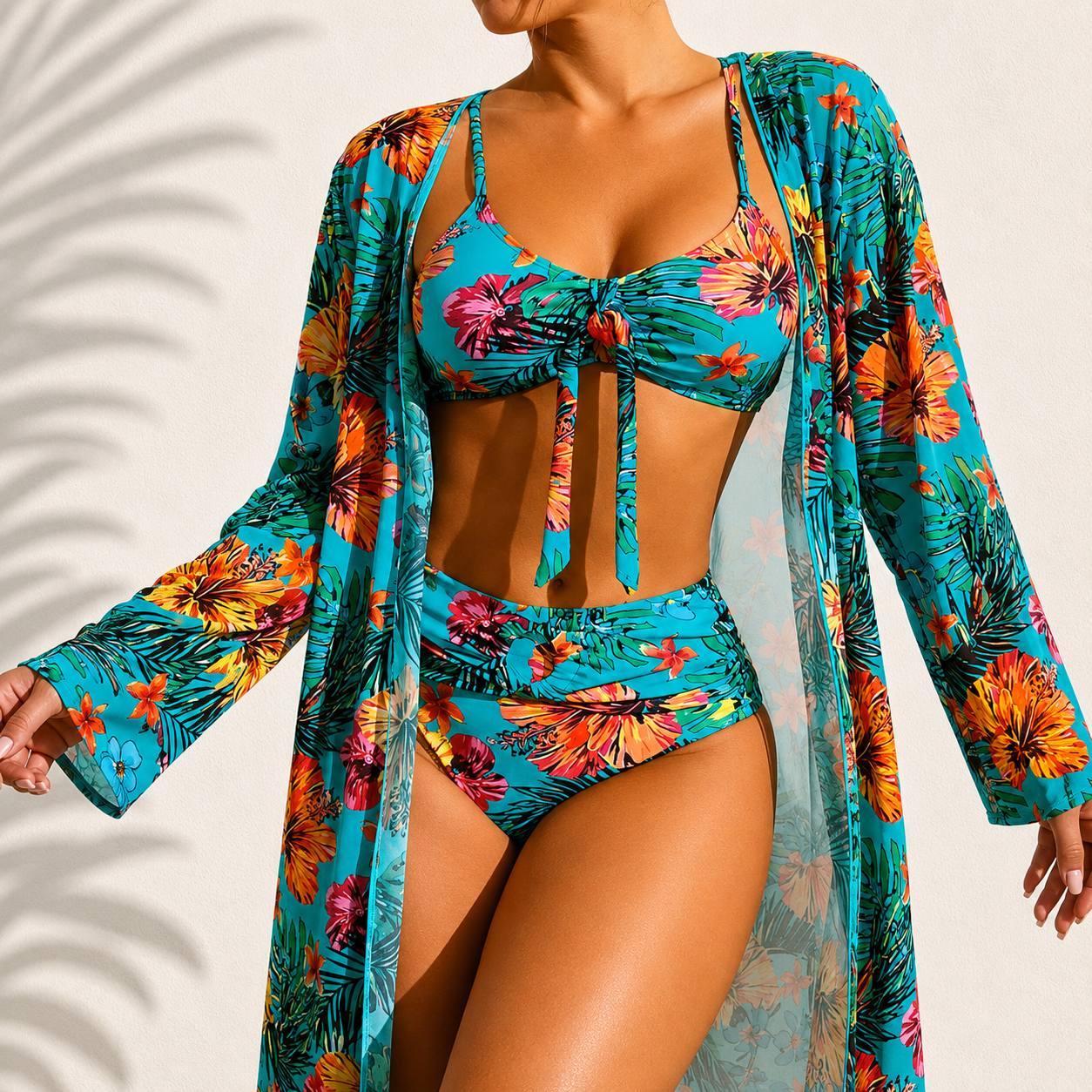 DELACROIX | Elegante Tropicale Marie 3-teiliges Bikini