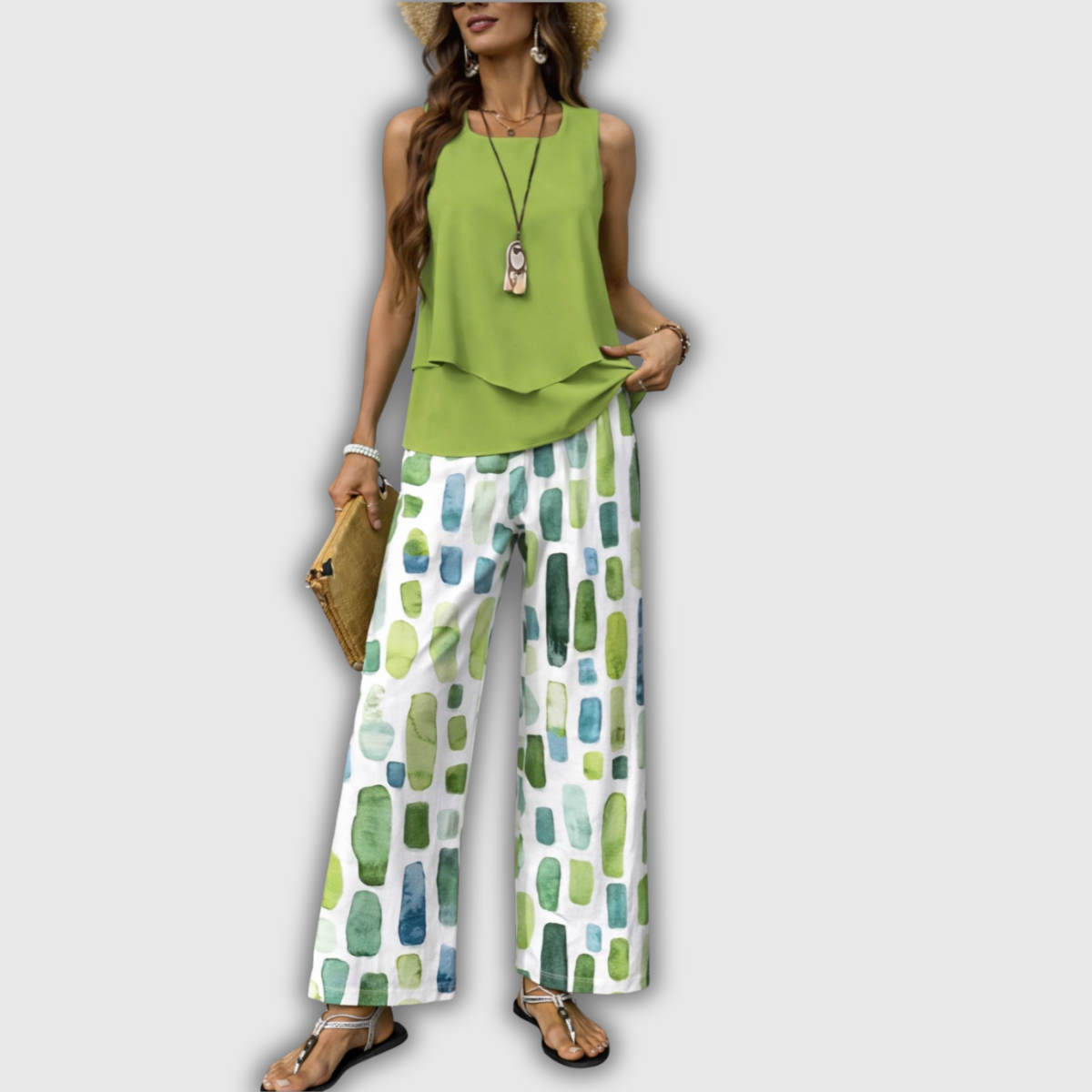 Verdalisse | Elegantes Zweiteiliges Sommeroutfit mit Weitem Hosen