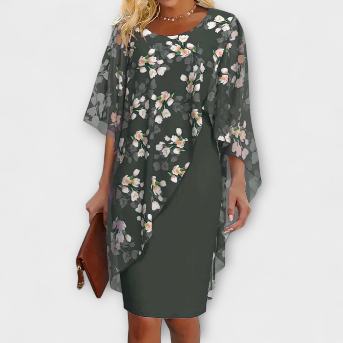 Lyanna - Florales Chiffon-Damenkleid