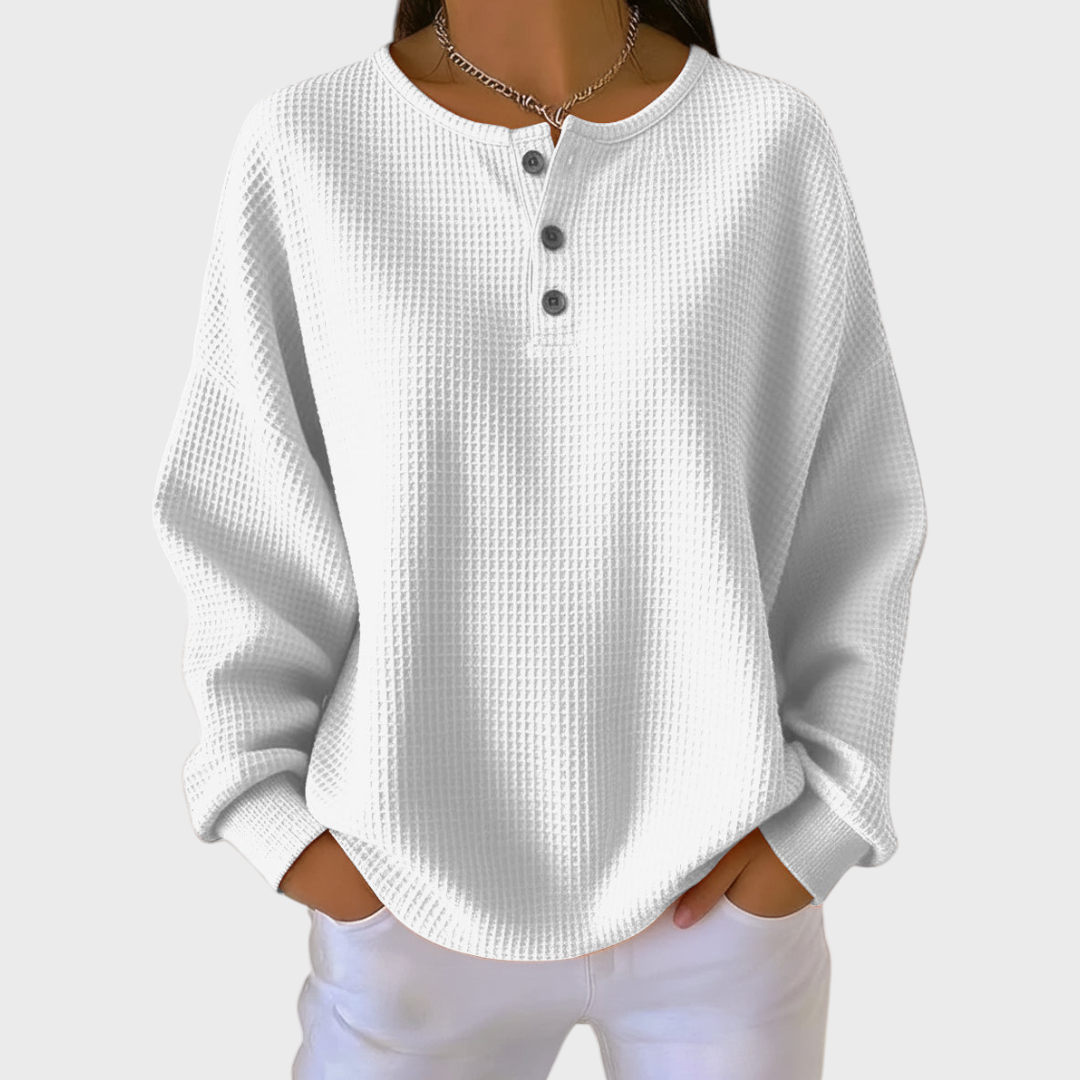 Hélène - Pullover aus weichem Waffelstrick