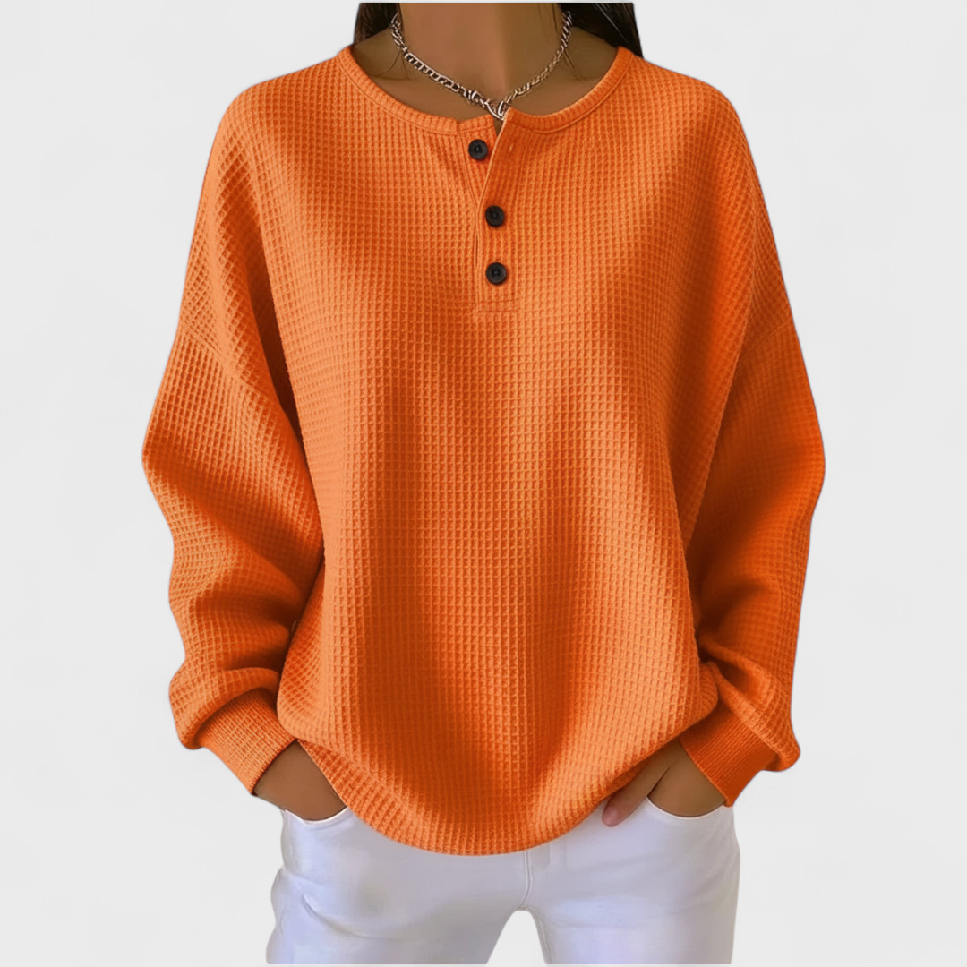 Hélène - Pullover aus weichem Waffelstrick