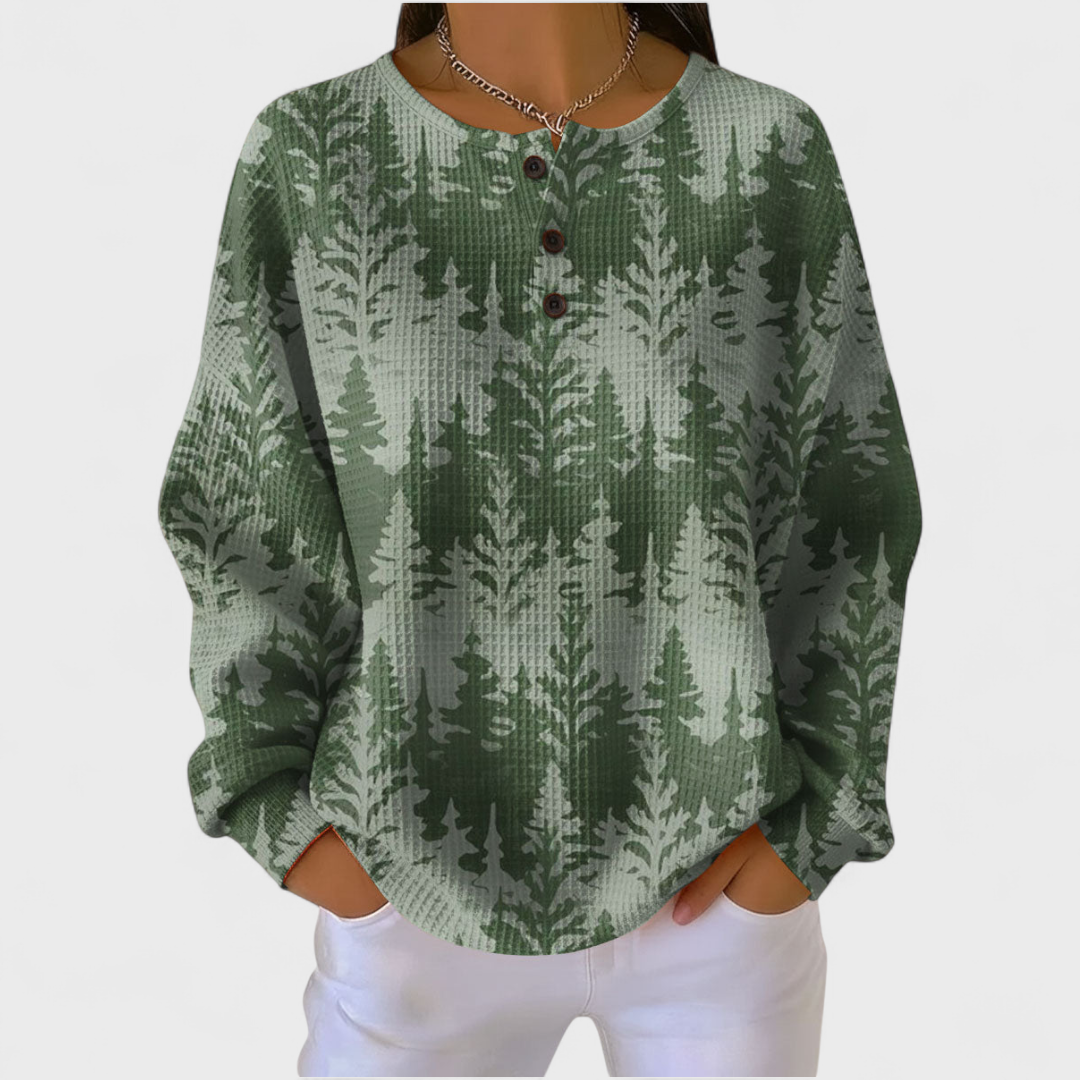 Inès - Sweatshirt mit klassischem Baum-Muster