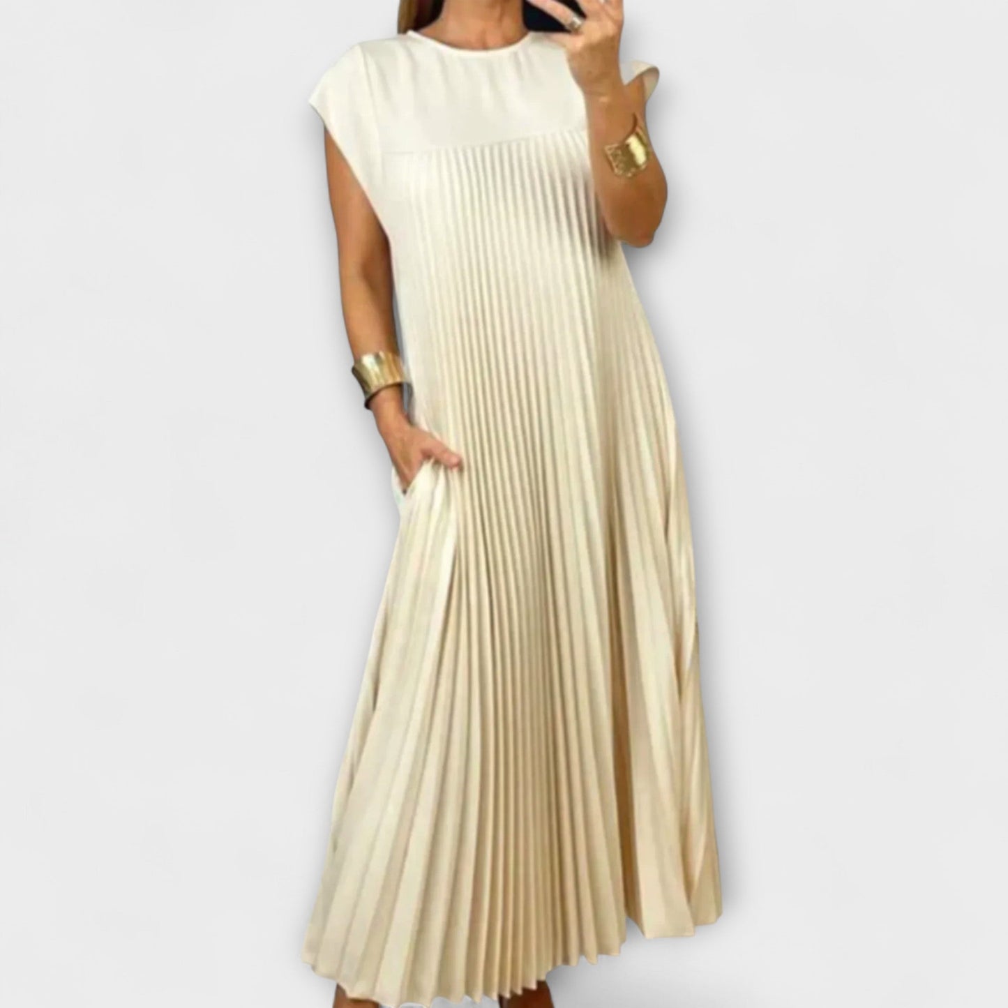 Zairelle – Elegantes Plisseekleid