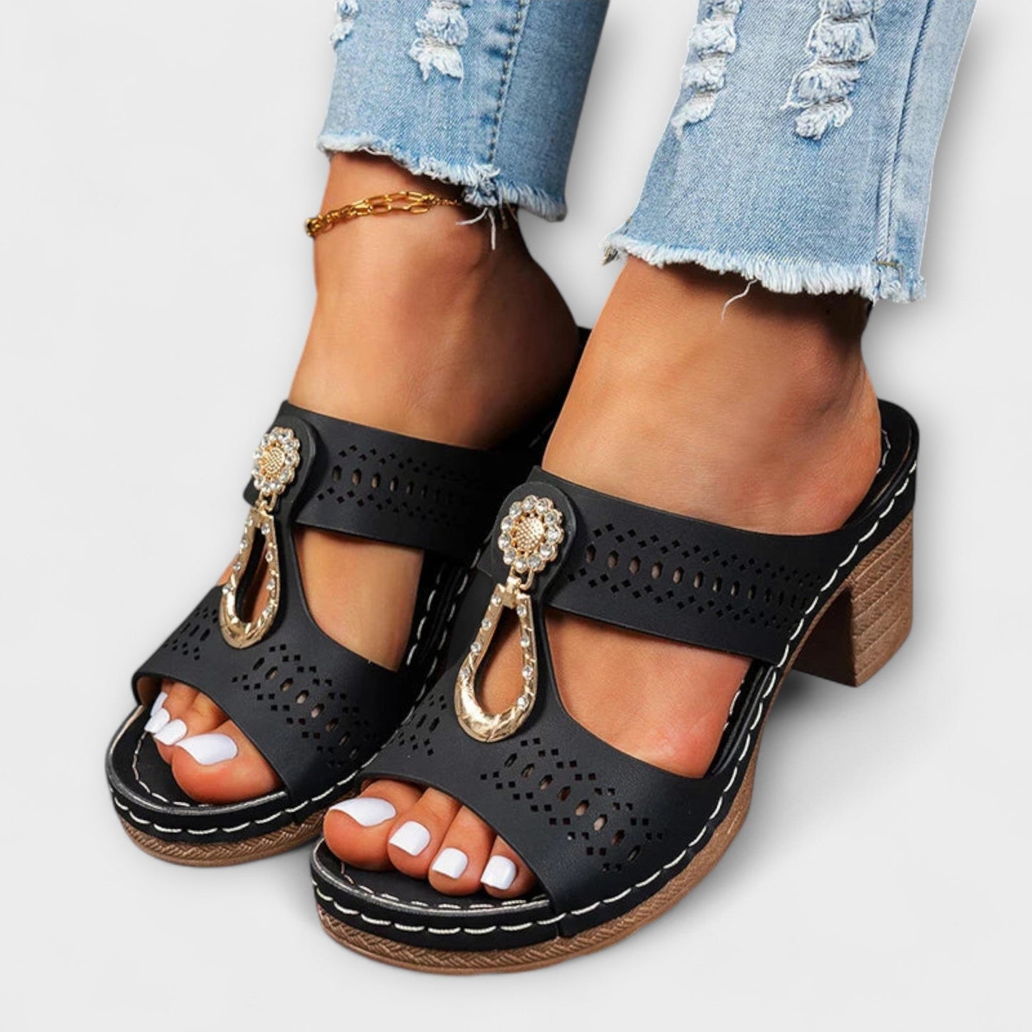 Maria - Stilvolle und Bequeme Orthopädische Sandalen