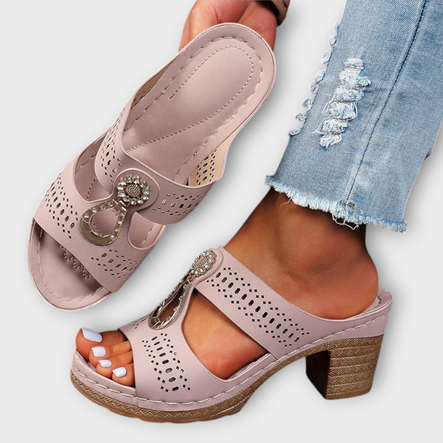 Maria - Stilvolle und Bequeme Orthopädische Sandalen