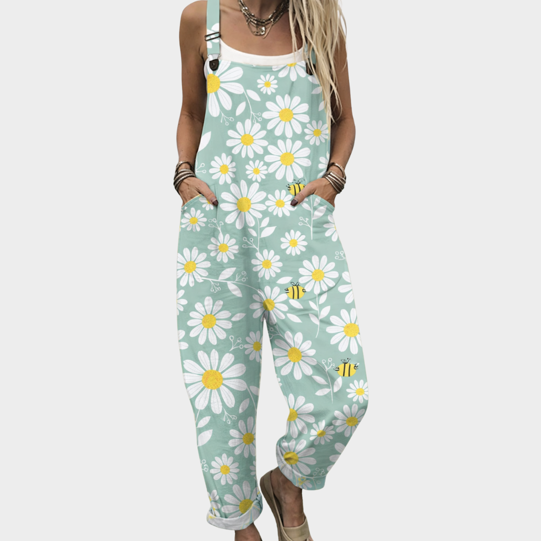 Bequemer Bedruckter Jumpsuit