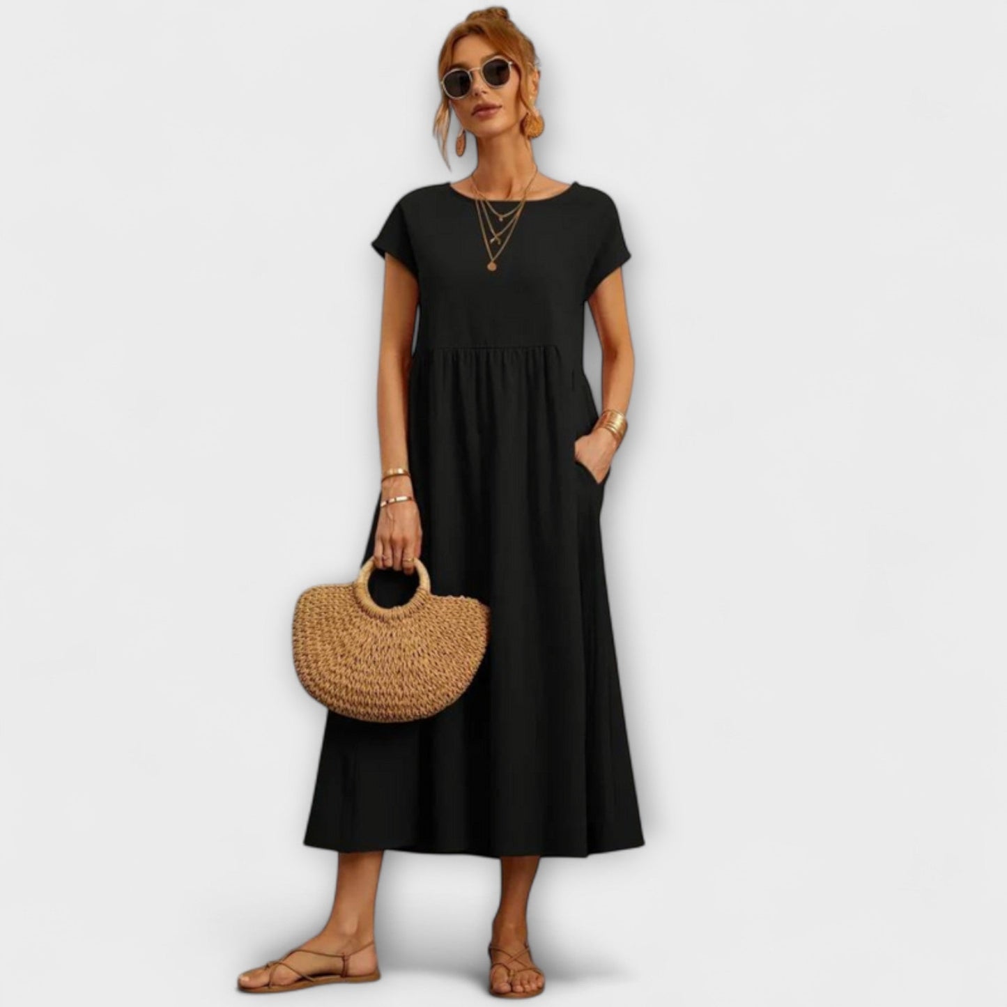 Elena | Leichtes Sommerkleid mit Taschen
