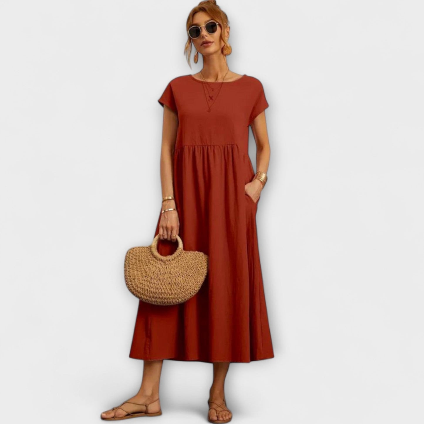 Elena | Leichtes Sommerkleid mit Taschen