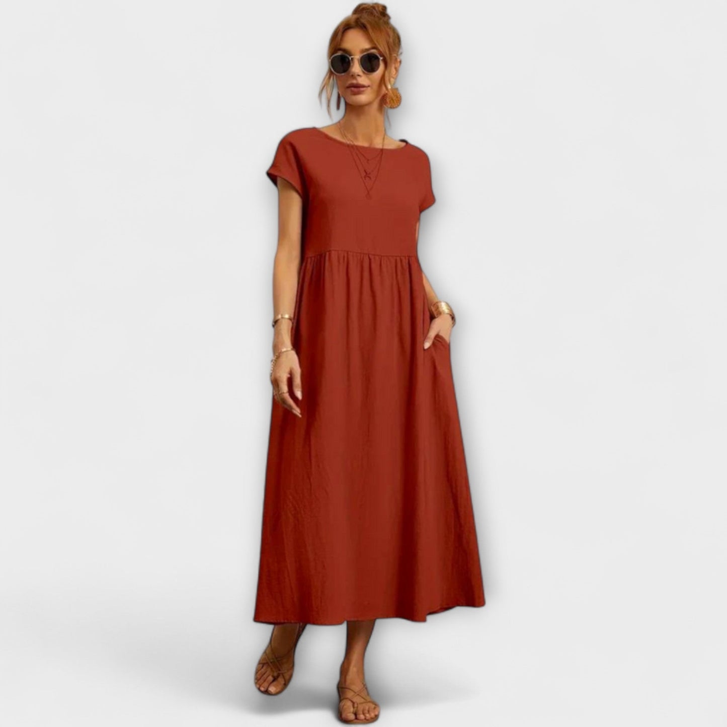 Elena | Leichtes Sommerkleid mit Taschen