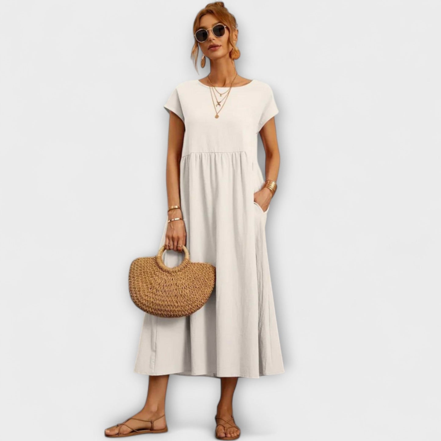 Elena | Leichtes Sommerkleid mit Taschen