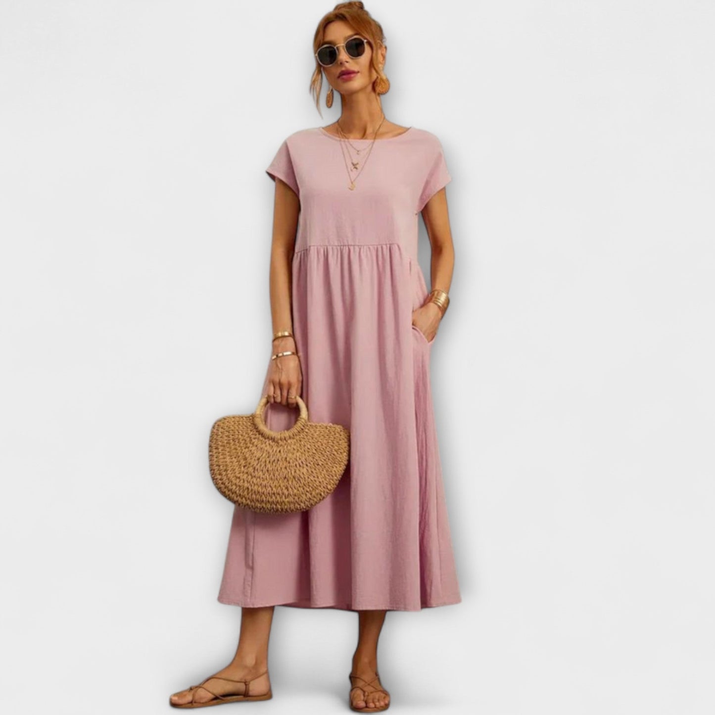 Elena | Leichtes Sommerkleid mit Taschen
