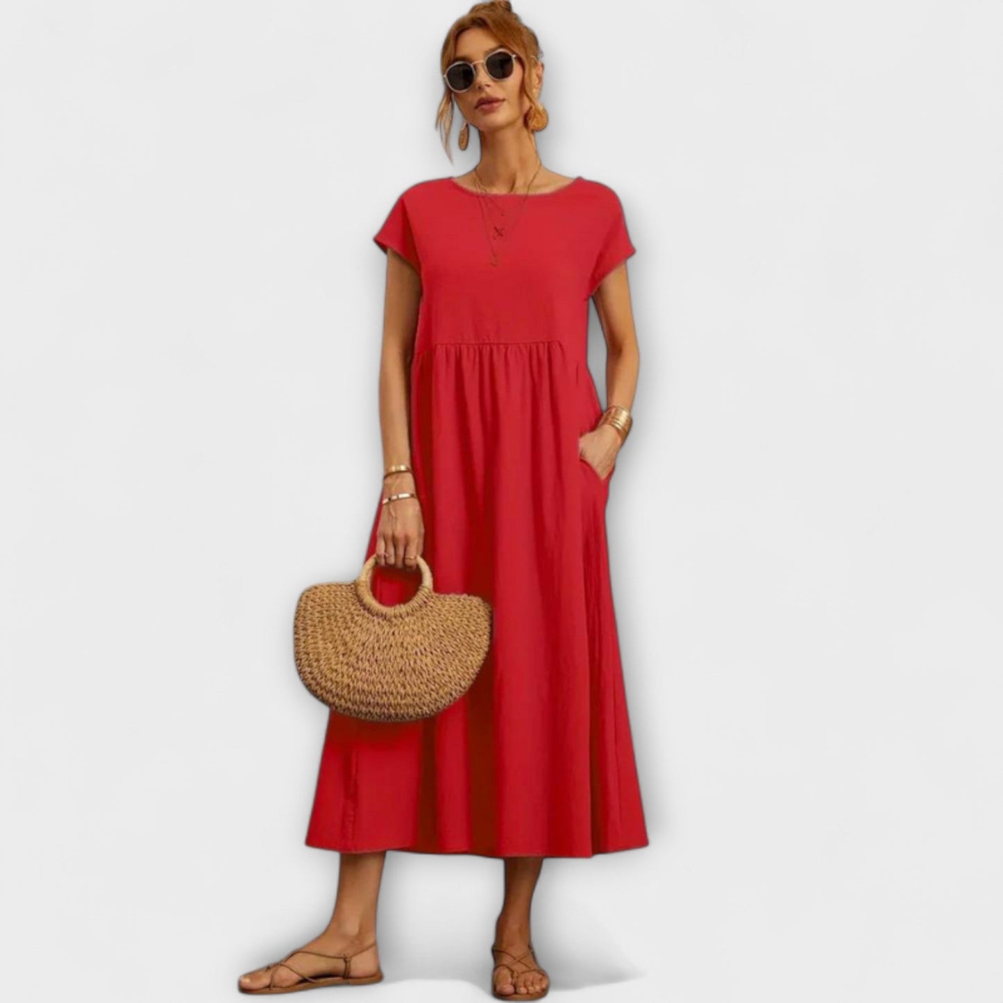 Elena | Leichtes Sommerkleid mit Taschen