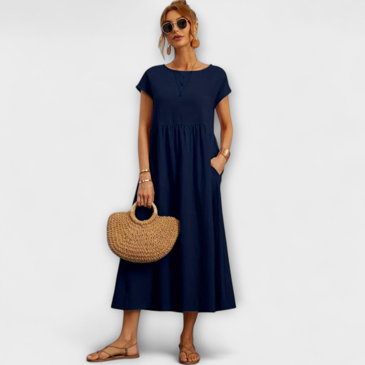 Elena | Leichtes Sommerkleid mit Taschen