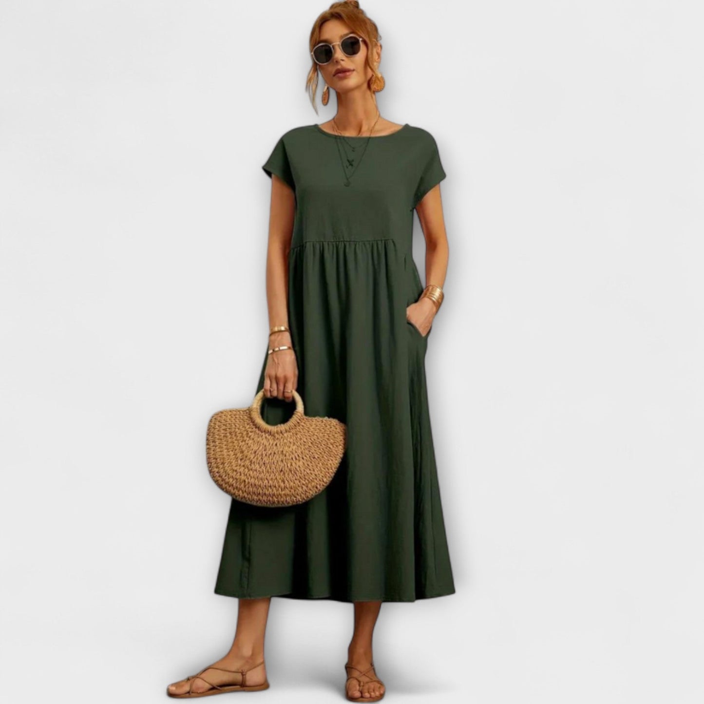 Elena | Leichtes Sommerkleid mit Taschen