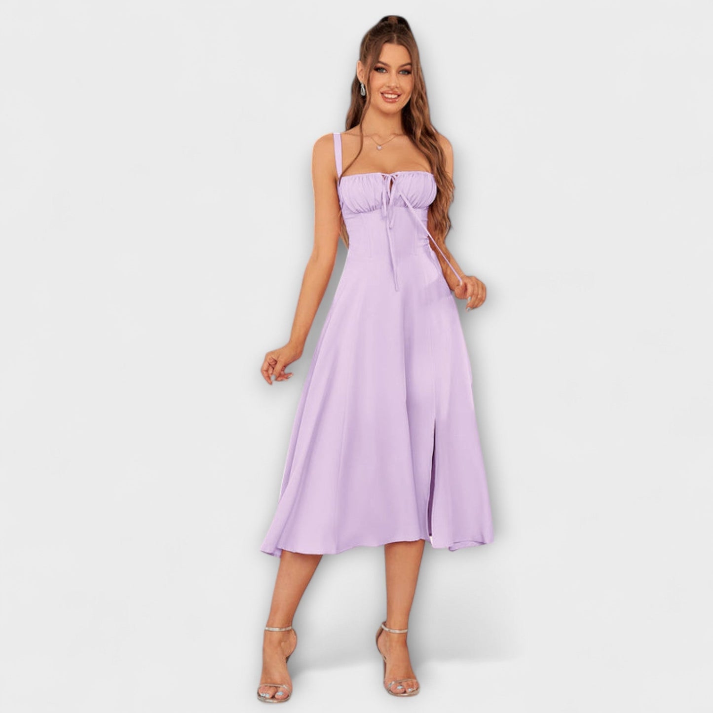 Hope - Rüschentop Kleid mit Schlitzdetail