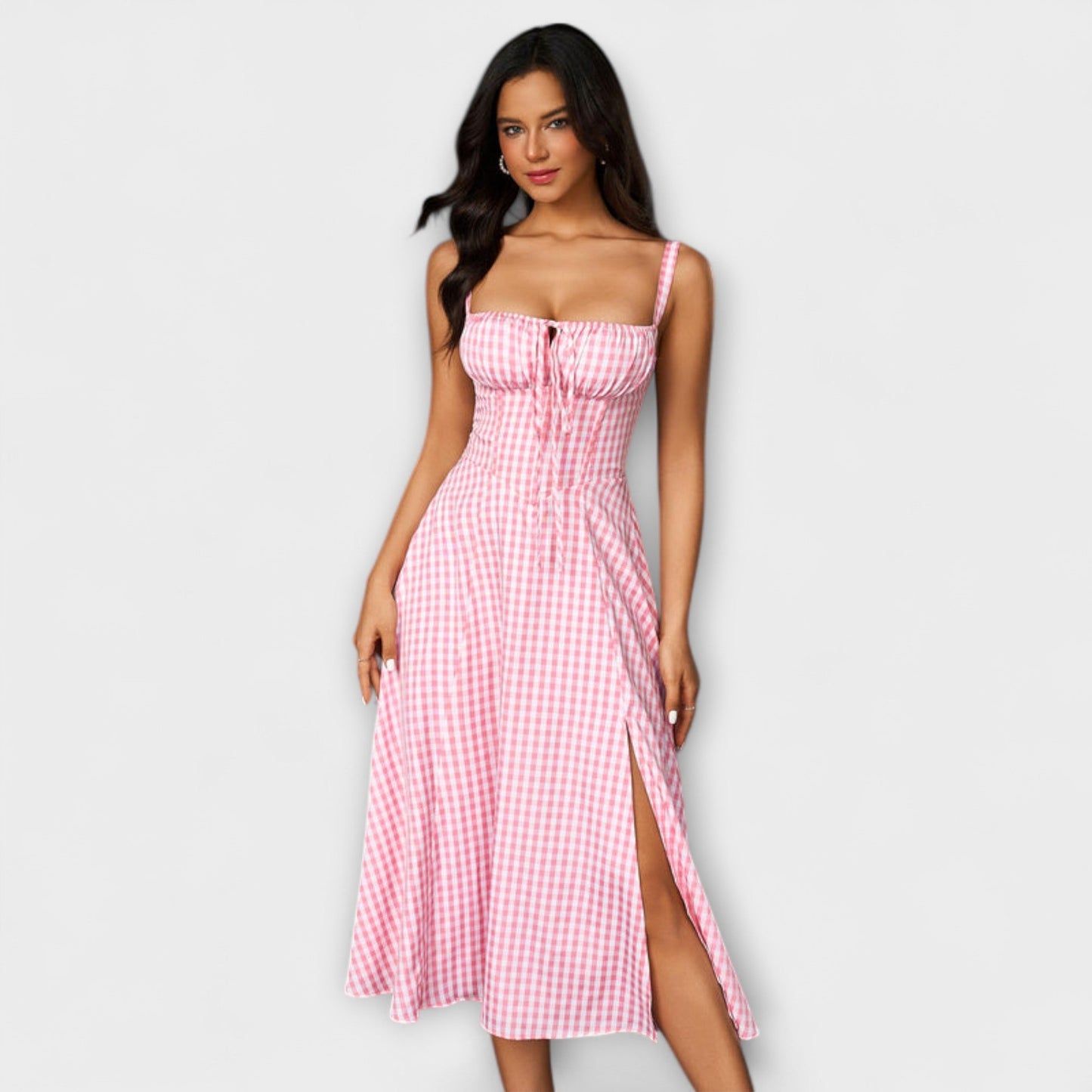 Hope - Rüschentop Kleid mit Schlitzdetail