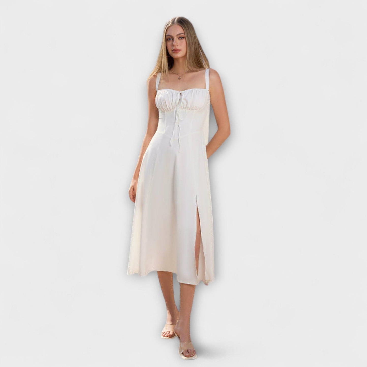 Hope - Rüschentop Kleid mit Schlitzdetail