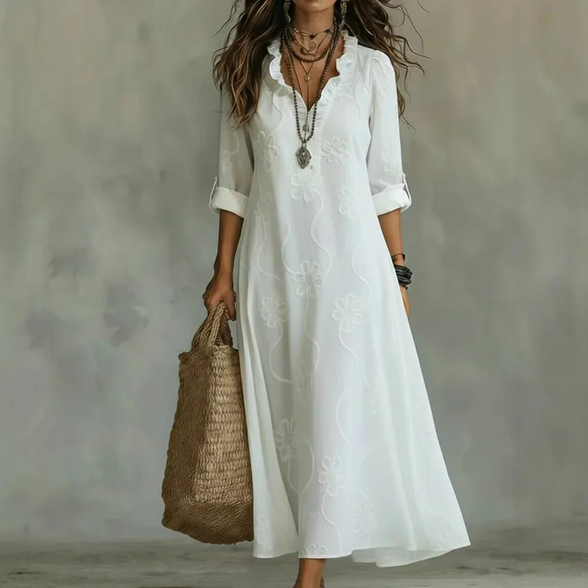 Sommerlange Blütenkleid Sienna
