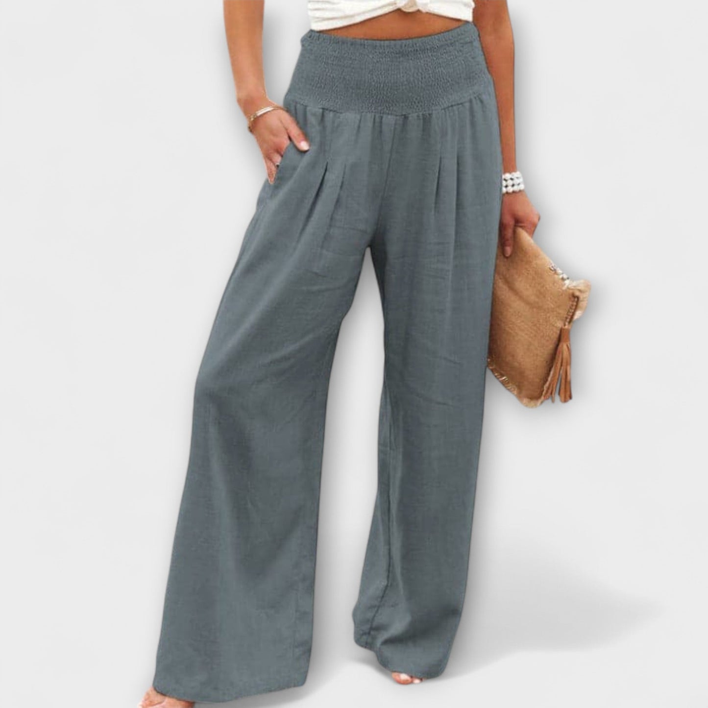 Thearya - Lässige weite Leinenhose