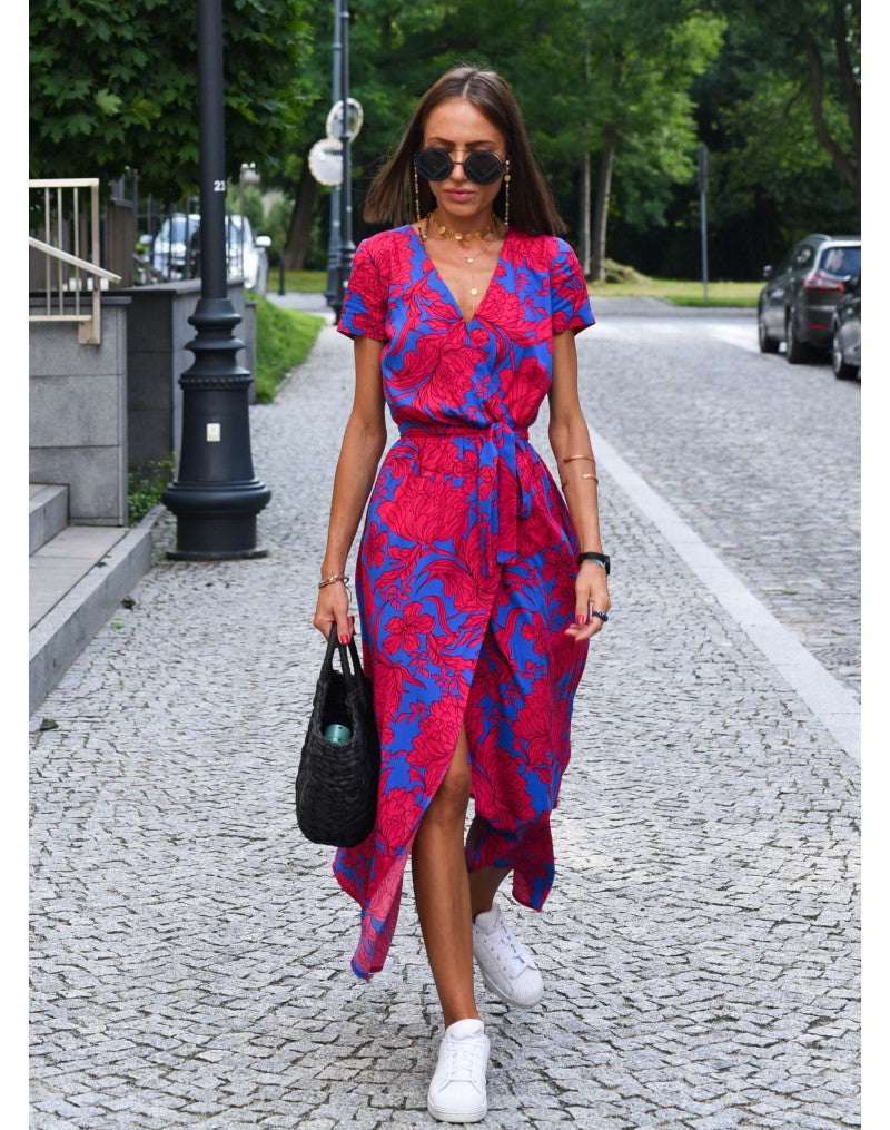 Amélia - Midi-Kleid mit Blumenmuster