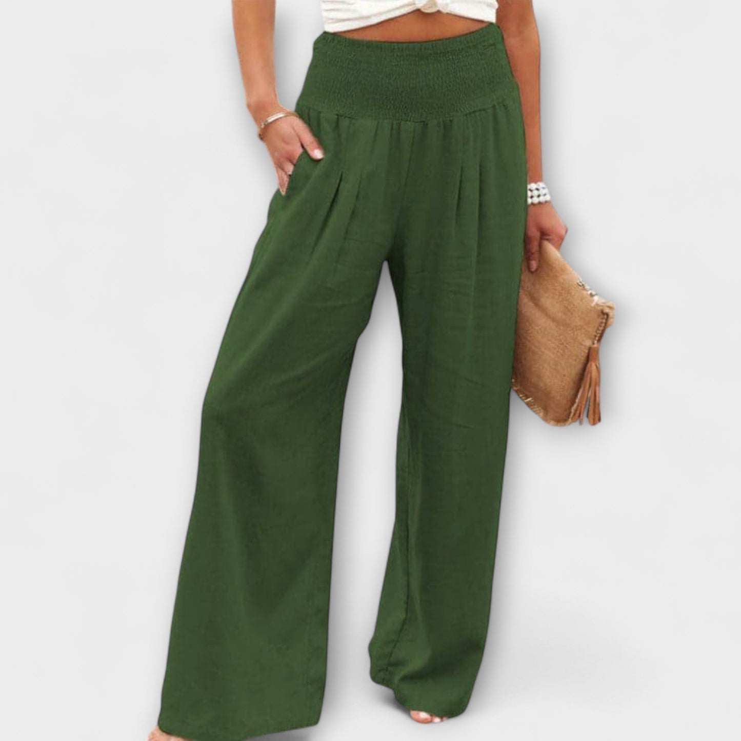 Thearya - Lässige weite Leinenhose