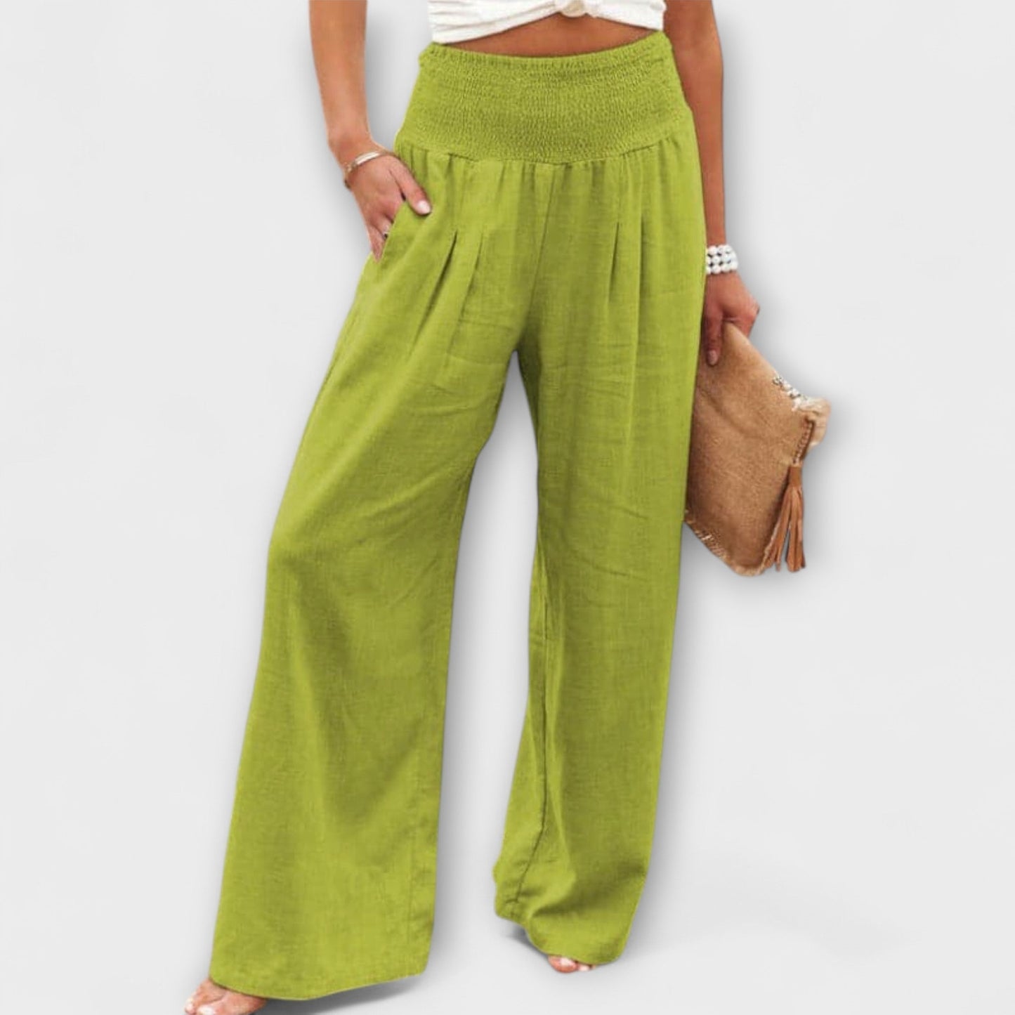 Thearya - Lässige weite Leinenhose
