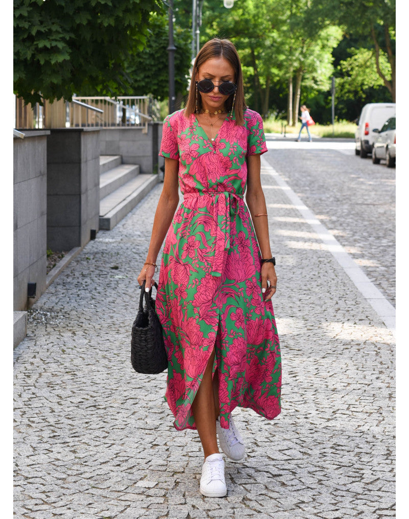 Amélia - Midi-Kleid mit Blumenmuster