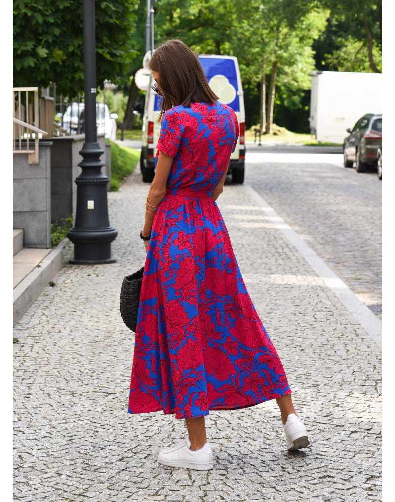 Amélia - Midi-Kleid mit Blumenmuster