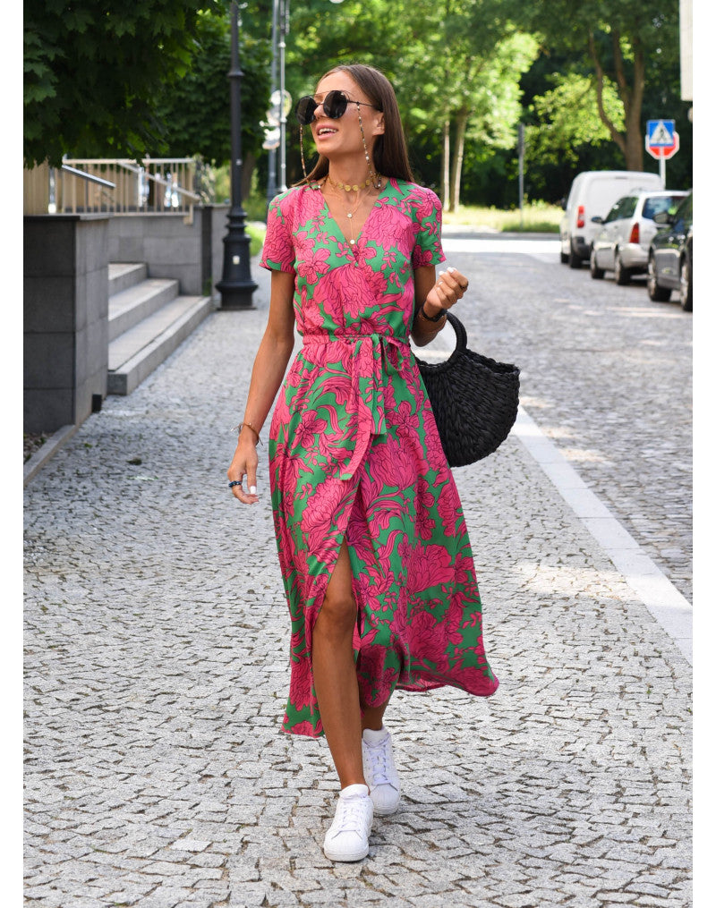 Amélia - Midi-Kleid mit Blumenmuster