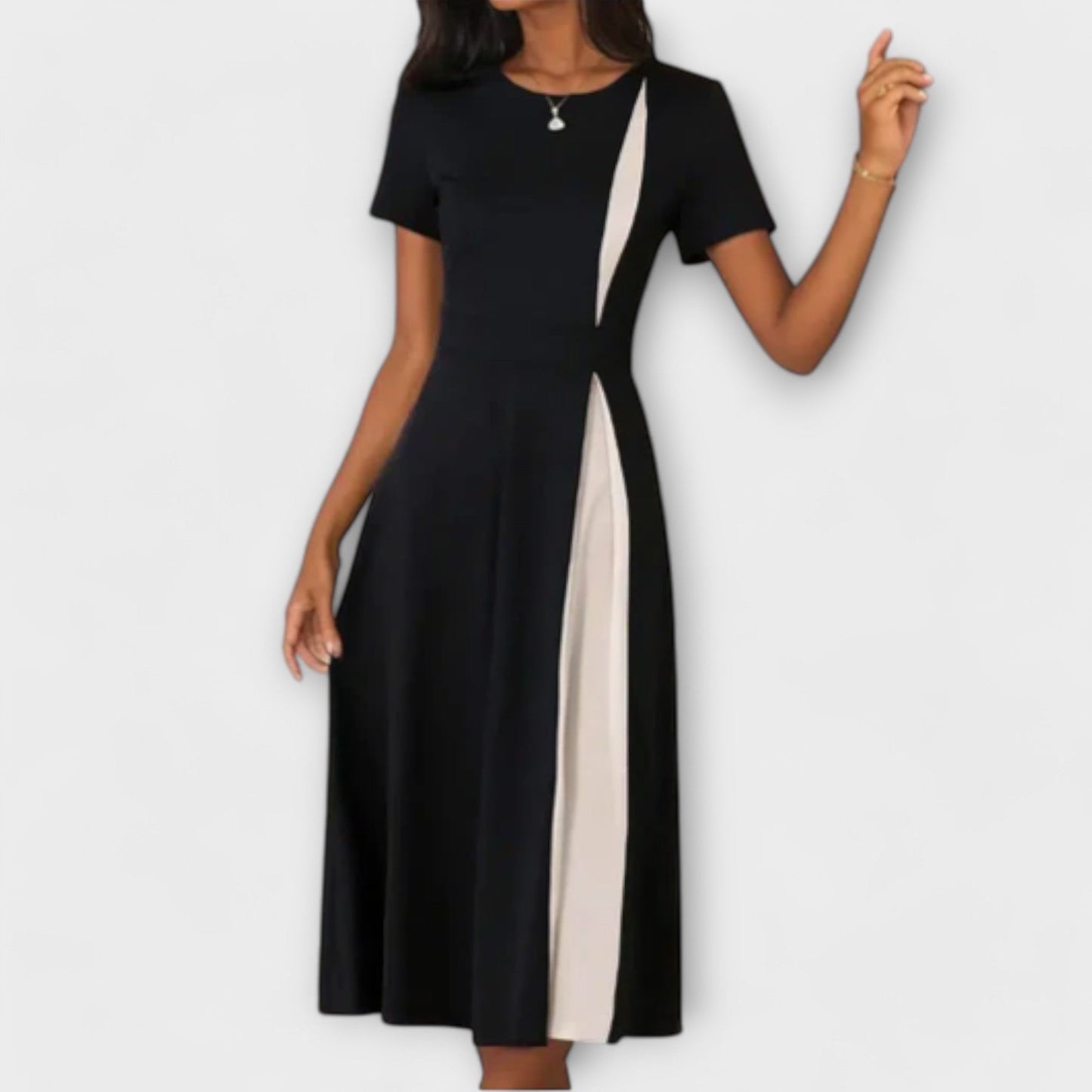Hanne - Schwarz-weisses Midikleid