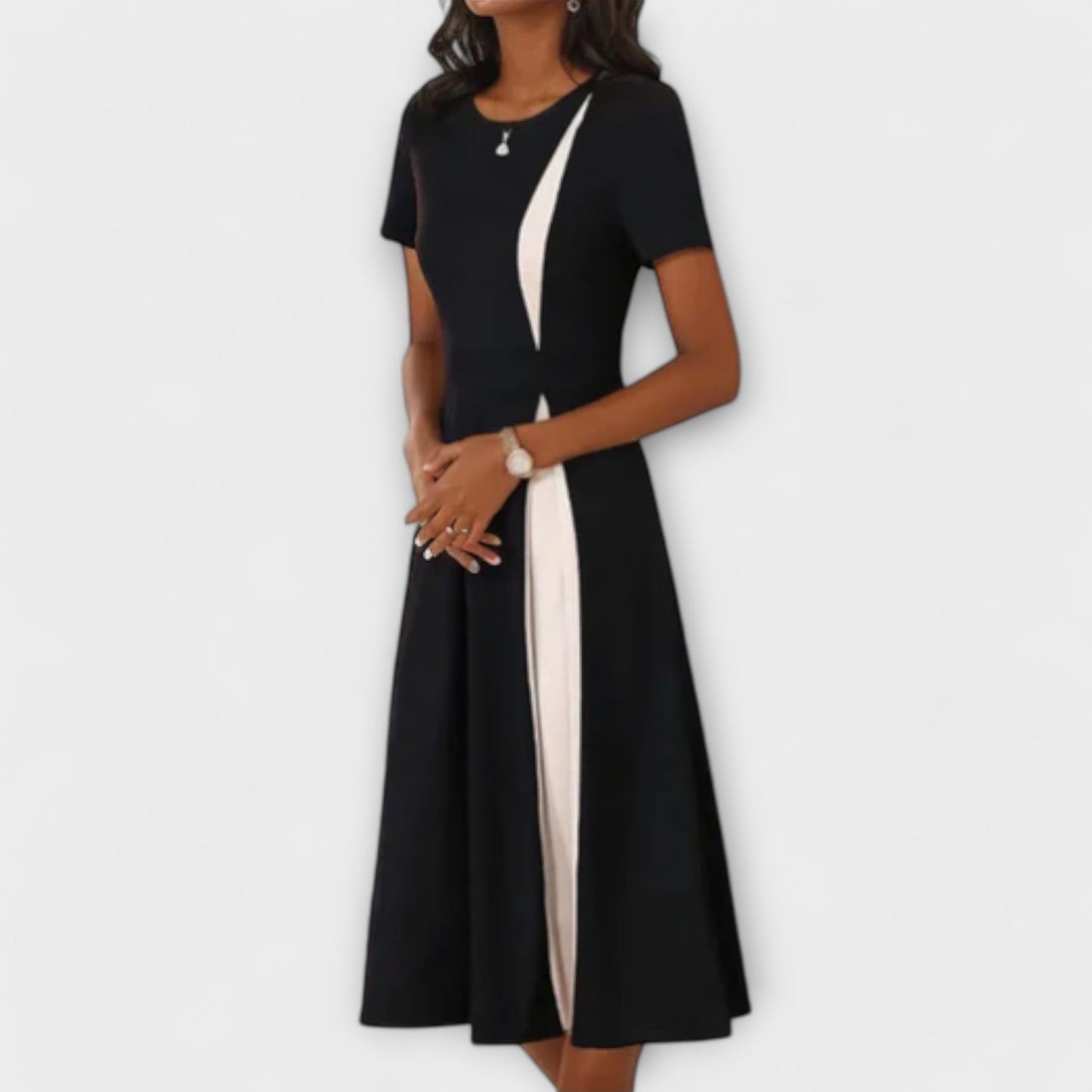 Hanne - Schwarz-weisses Midikleid