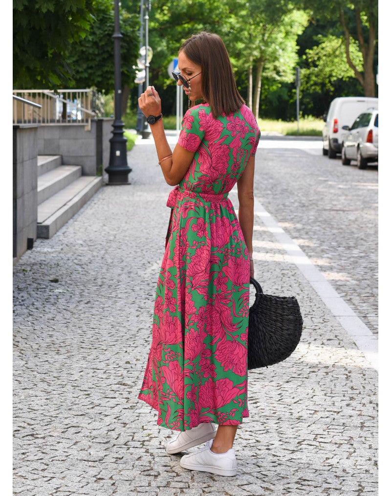 Amélia - Midi-Kleid mit Blumenmuster