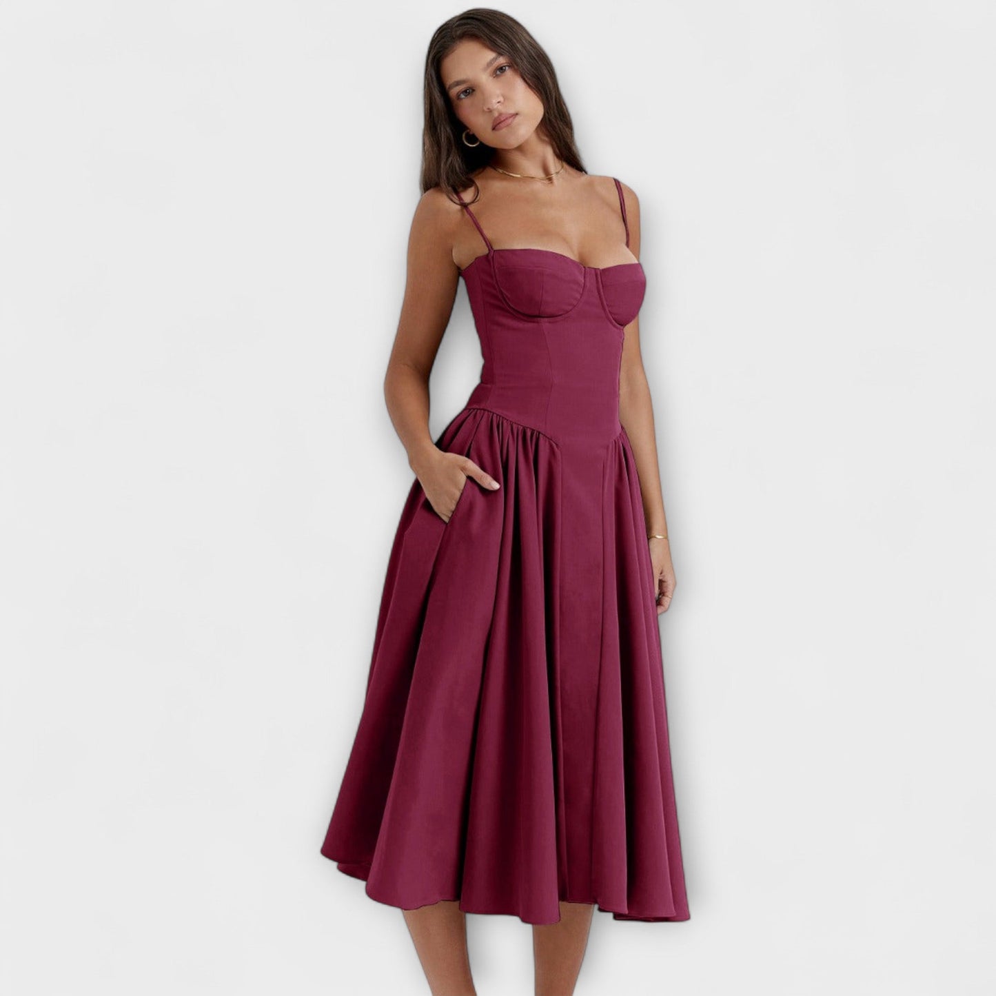 Rosalie - Verfeinertes ärmelloses Korsettkleid