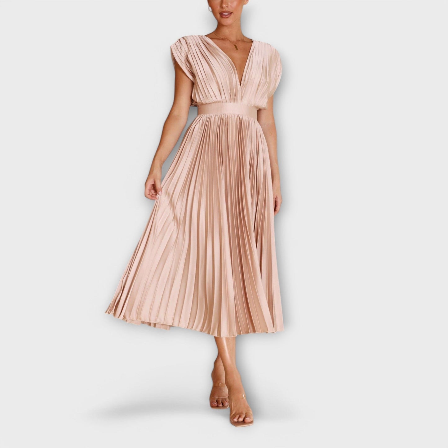 Maria - Stilvolles Faltenkleid