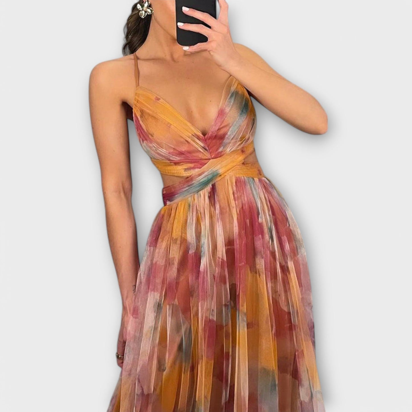 Annai Mesh Maxikleid - Elegant und Figurbetont