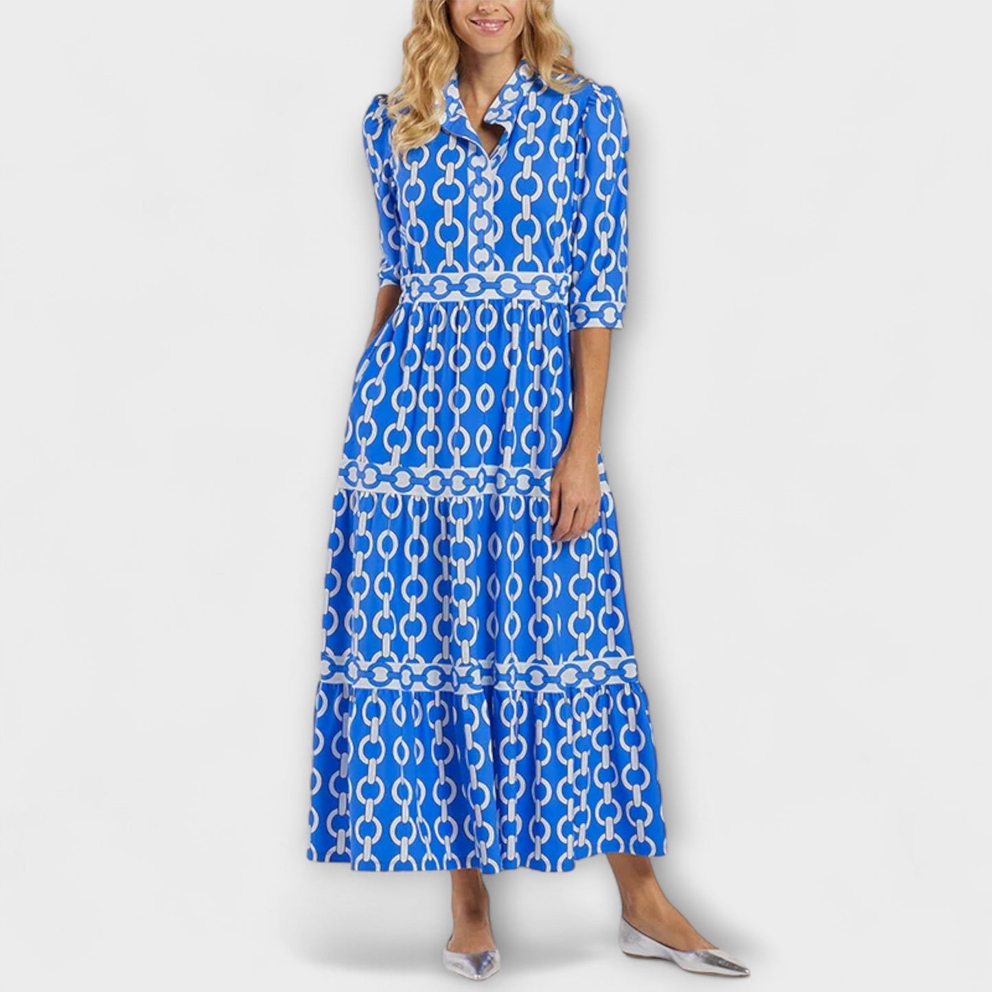 Juliette - Midi-Kleid mit Kettenmuster