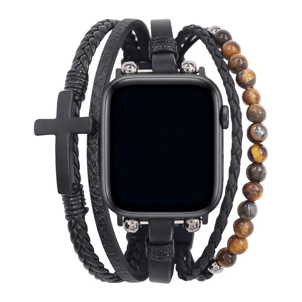 Caleb - Apple Watch -ranneke, monitahoista keinonahkaa, säädettävä kiinnitys