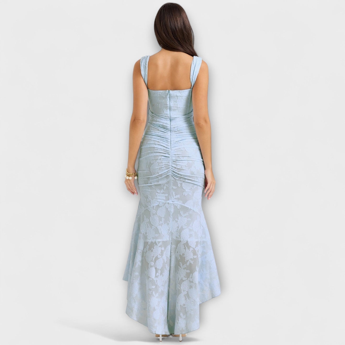 Renske - Langes Kleid mit Eleganten und Raffinierten Korsett