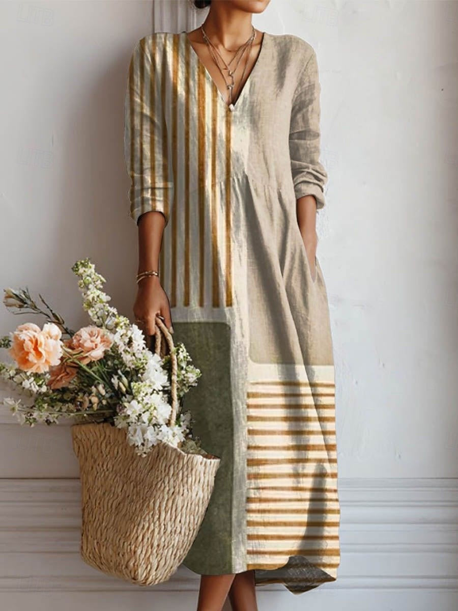 Monika™ | Boho-Kleid in sanften Naturtönen