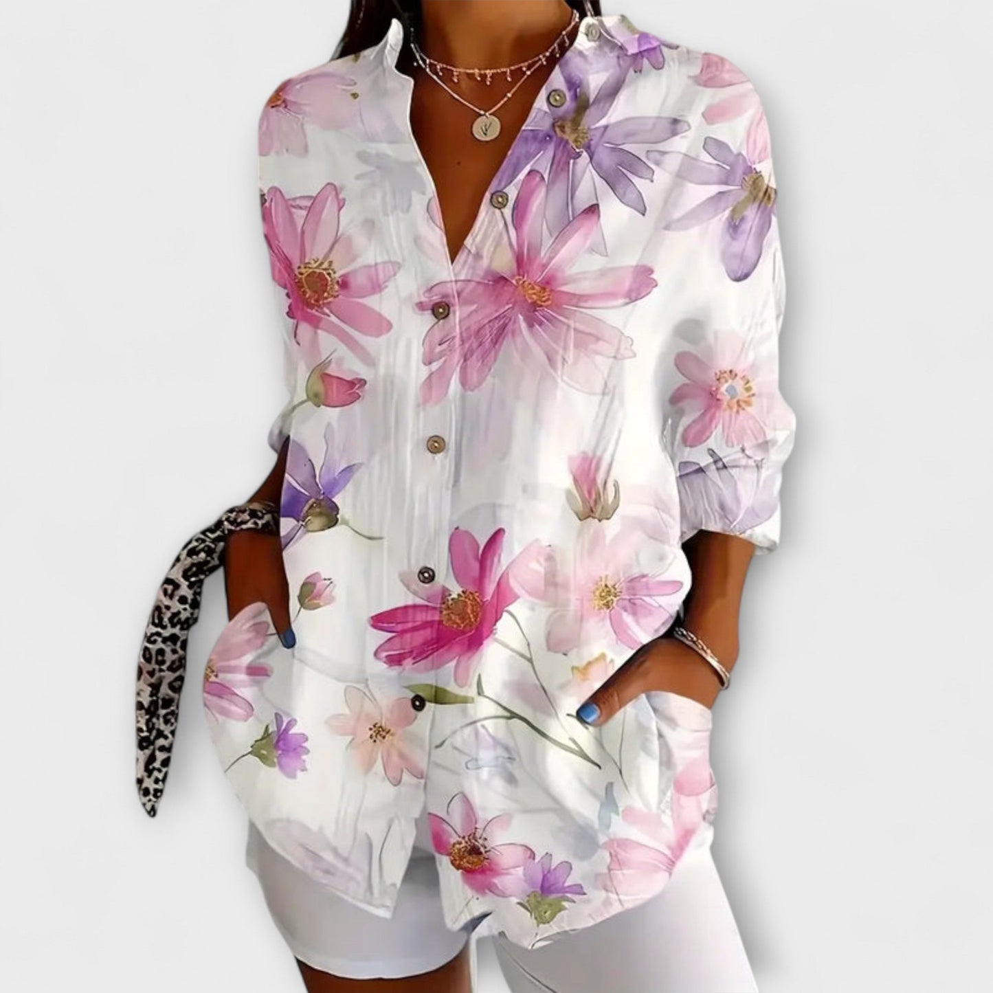 Gaida - Luftige Blumenbluse für den Sommer