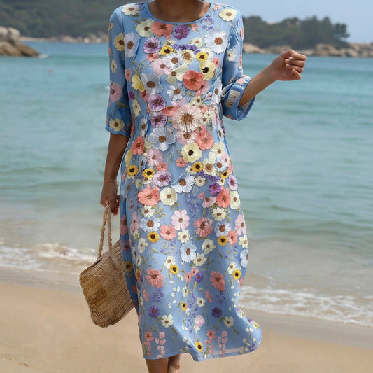 Mel - Bequemes und Elegantes Midi-Kleid
