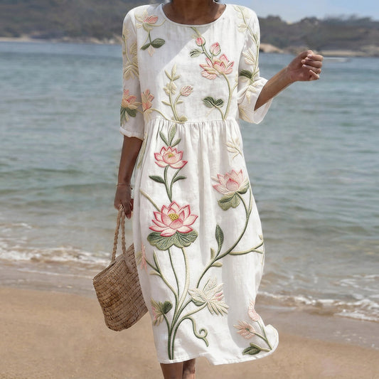 Ariana - Kleid mit Pflanzen- und Blumenmuster
