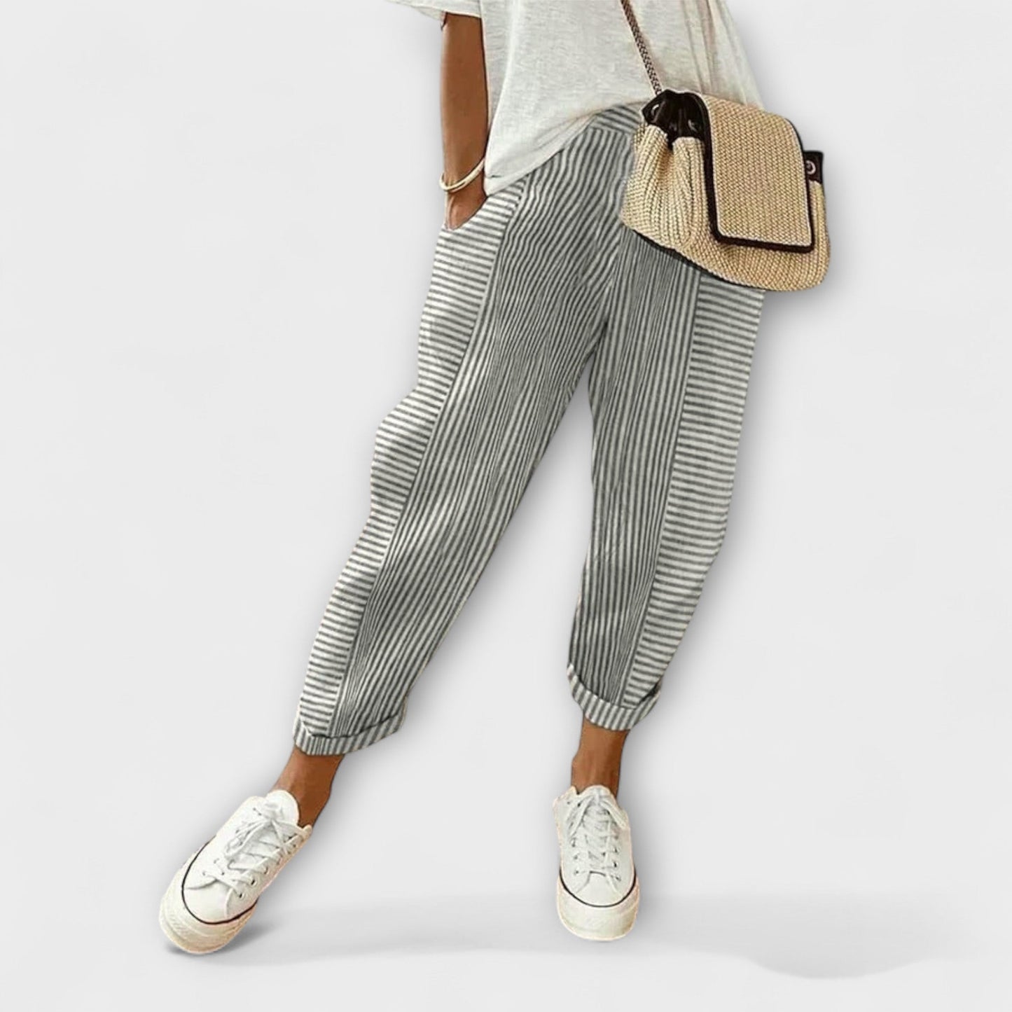 Sanne - Bequeme gestreifte Hose
