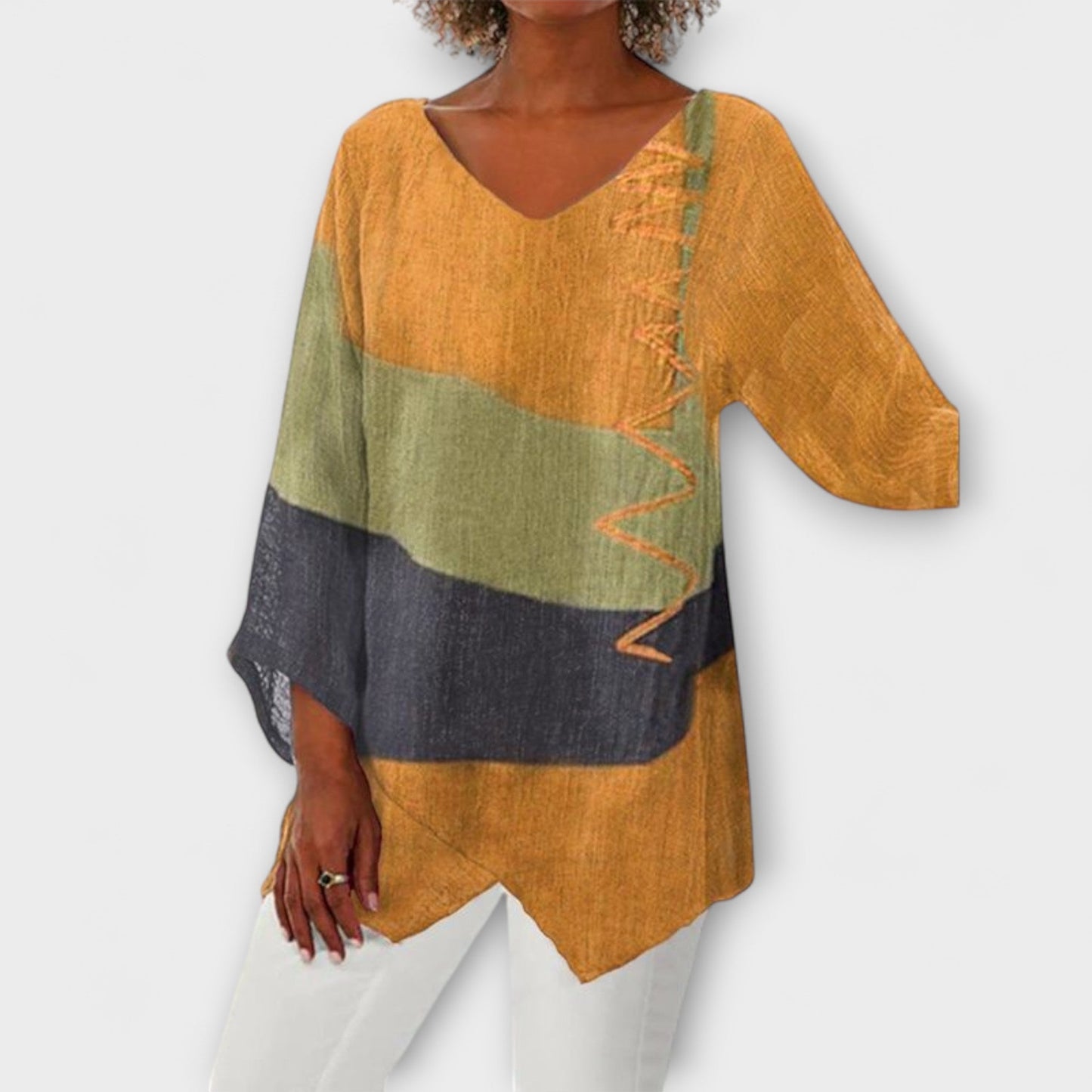 Beatrice™ | Fliessende Tunika mit Color-Block-Muster